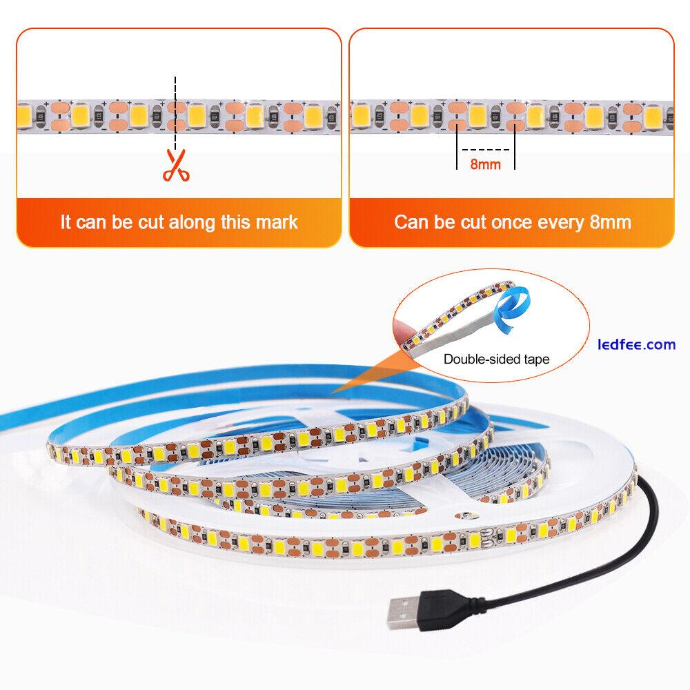 LED Strip Lights USB 2835 120LEDs/m 3mm 5mm 8mm Tape Kitchen Cabinet TV Lighting 2 