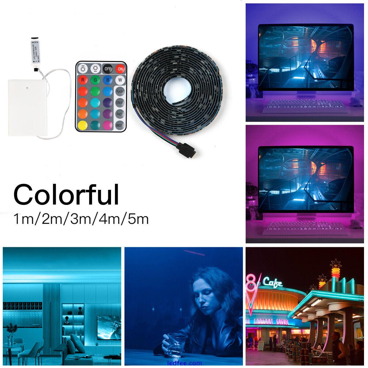 LED Strip Lights 5050 RGB Colour Changing Tape Cabinet Kitchen TV Lighting 1 