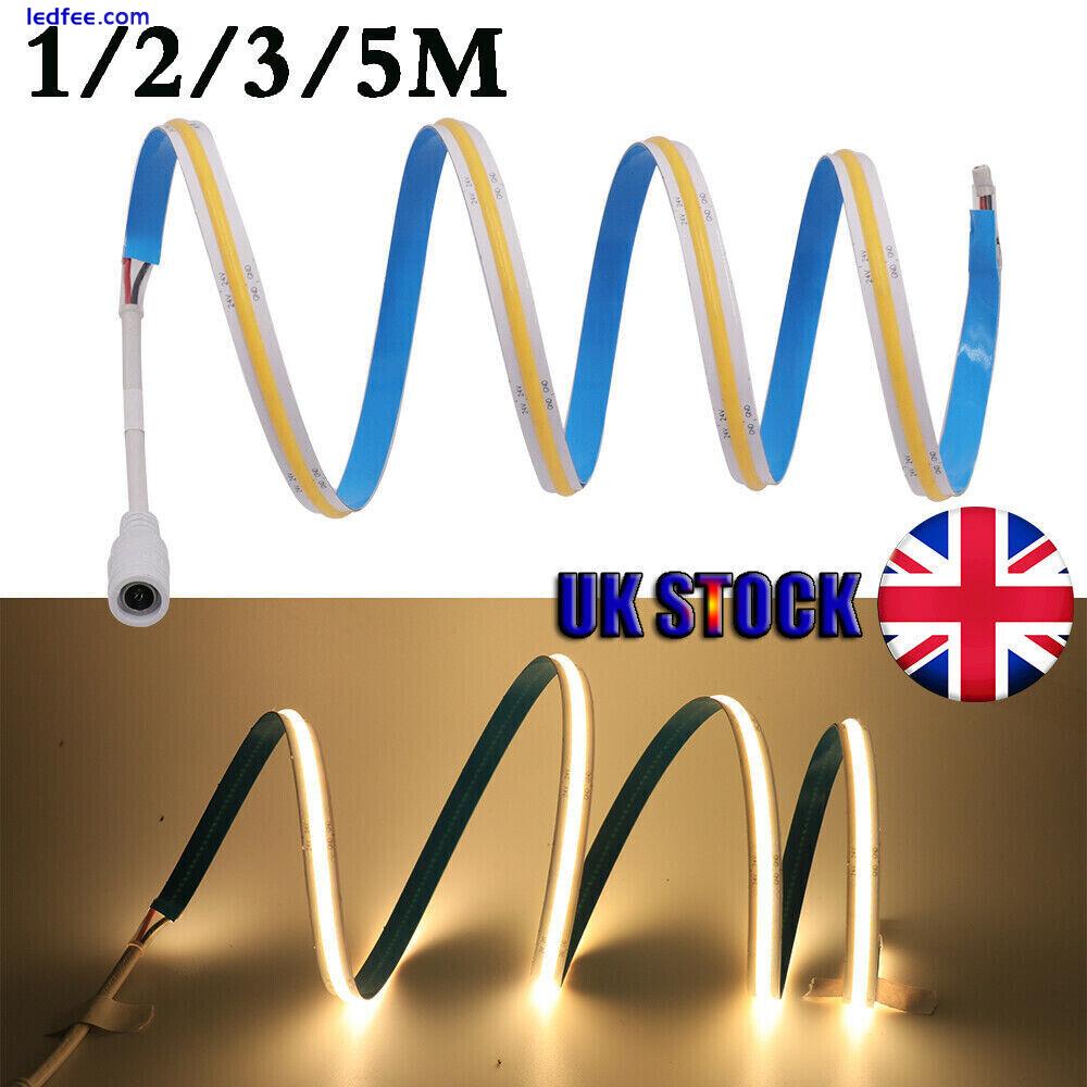 COB LED Strip Lights 12V High Density Flexible Tape Rope Cabinet Kitchen Light 0 