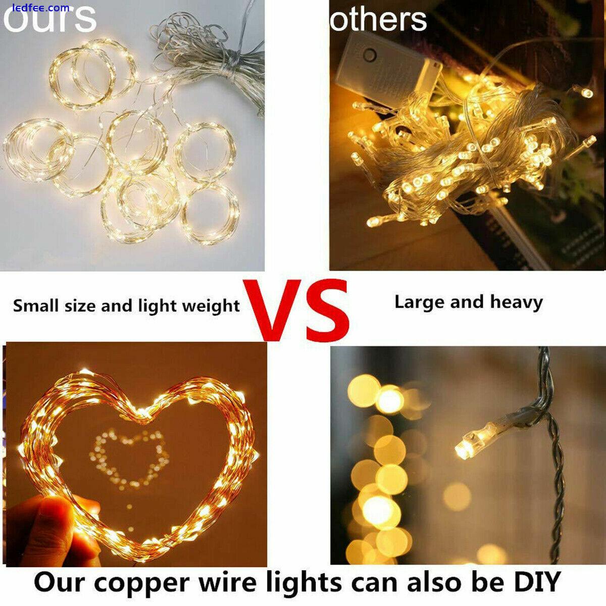 USB flash LED String Fairy Lights 5/10/20M 11key RF remote Copper Wire Party 4 