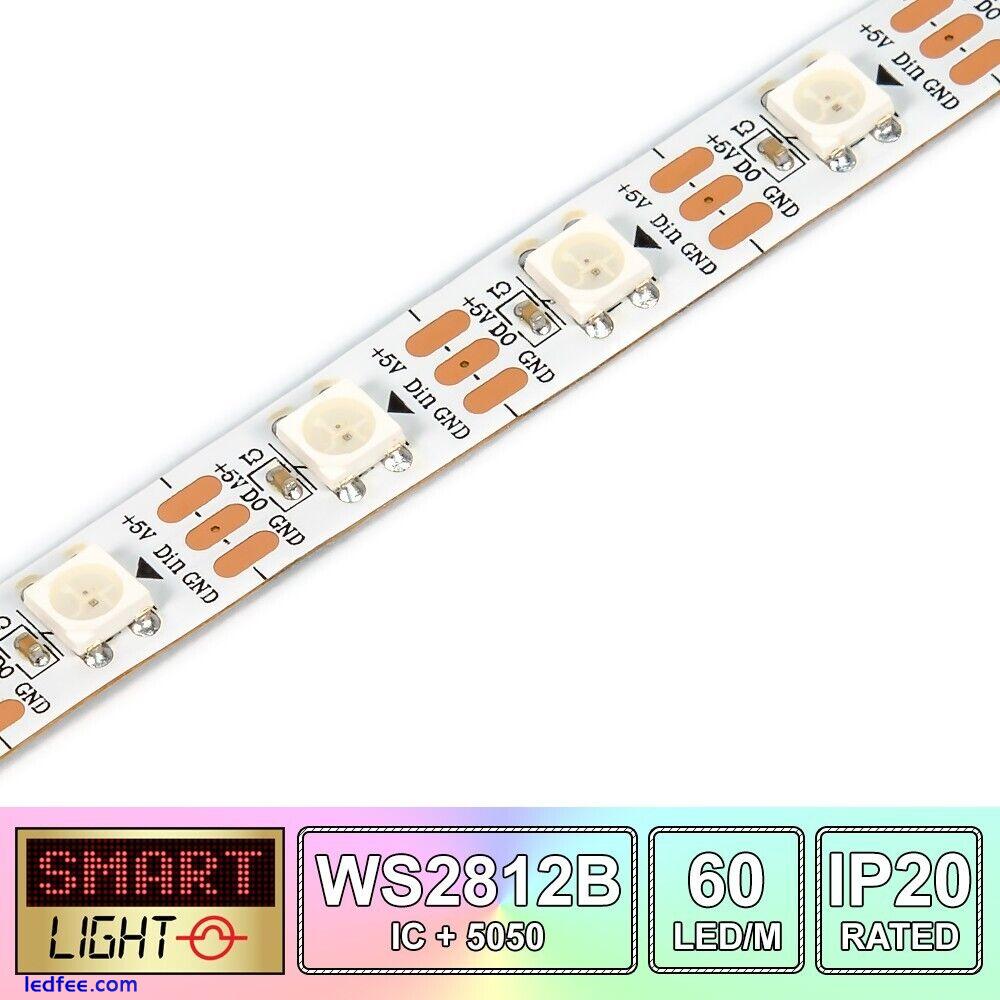 5M 300 LED Strip WS2812B 5050 RGB 60LED/M WS2812 IC Individual Addressable 5V UK 5 