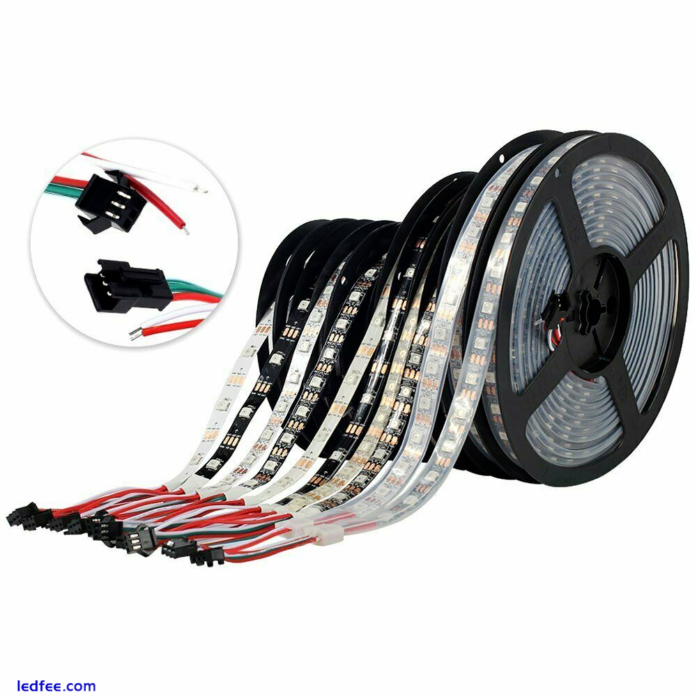 5M 300 LED Strip WS2812B 5050 RGB 60LED/M WS2812 IC Individual Addressable 5V UK 2 