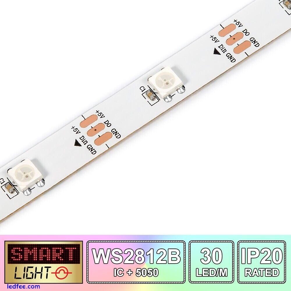 5M 150 LED Strip WS2812B 5050 RGB 30LED/M WS2812 IC Individual Addressable 5V UK 4 