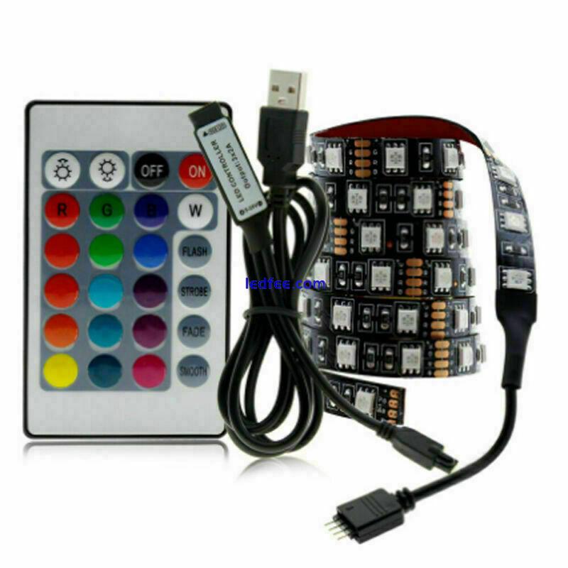 5V USB LED Strip 5050 RGB Changeabl LED TV Background Lighting 0.5-5M DIY Flexib 0 