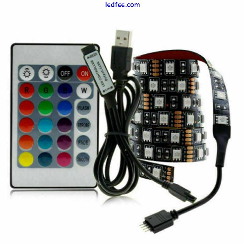 5V USB LED Strip 5050 RGB Changeabl LED TV Background Lighting 0.5-5M DIY Flexib 4 