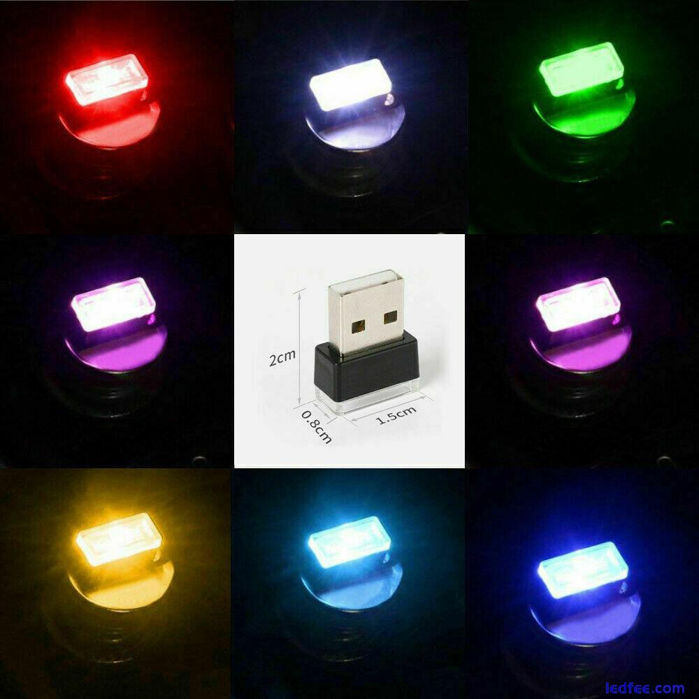 Mini USB LED Car Interior Light Neon Atmosphere Ambient Lamp Bulb Car Accessorie 3 