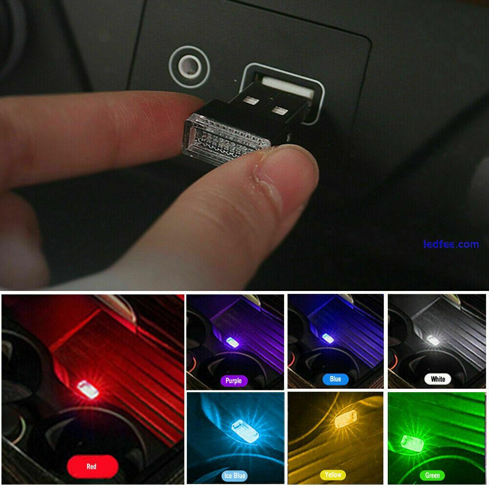 Mini USB LED Car Interior Light Neon Atmosphere Ambient Lamp Bulb Car Accessorie 4 