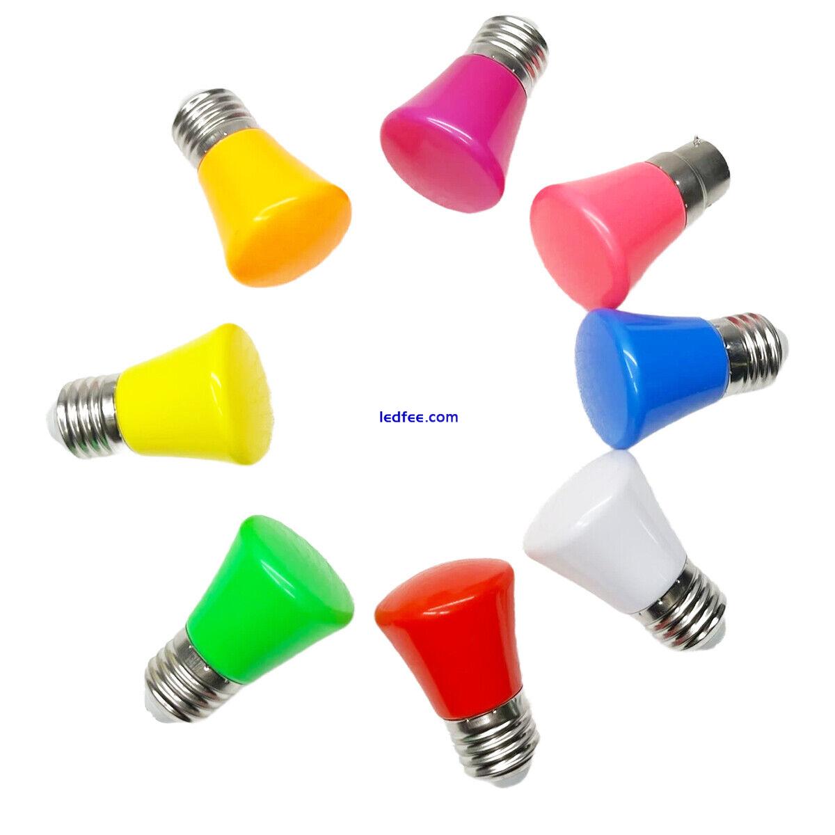 LED Colored Light Bulbs E27 B22 2W 220V 240V Red Yellow Blue White Party Decor 1 