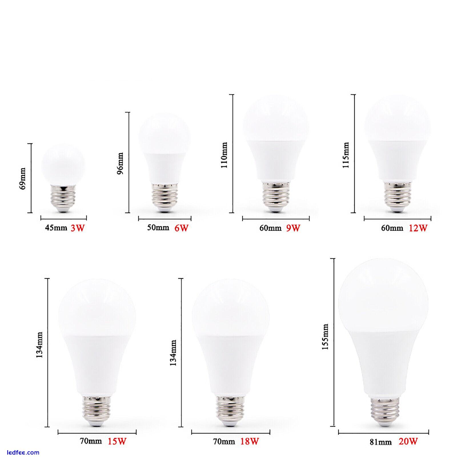 E27 3W 6W 9W 12W 15W 18W 20W LED Bulb Light Globe Lamp Energy Saving Bulb 2835 0 