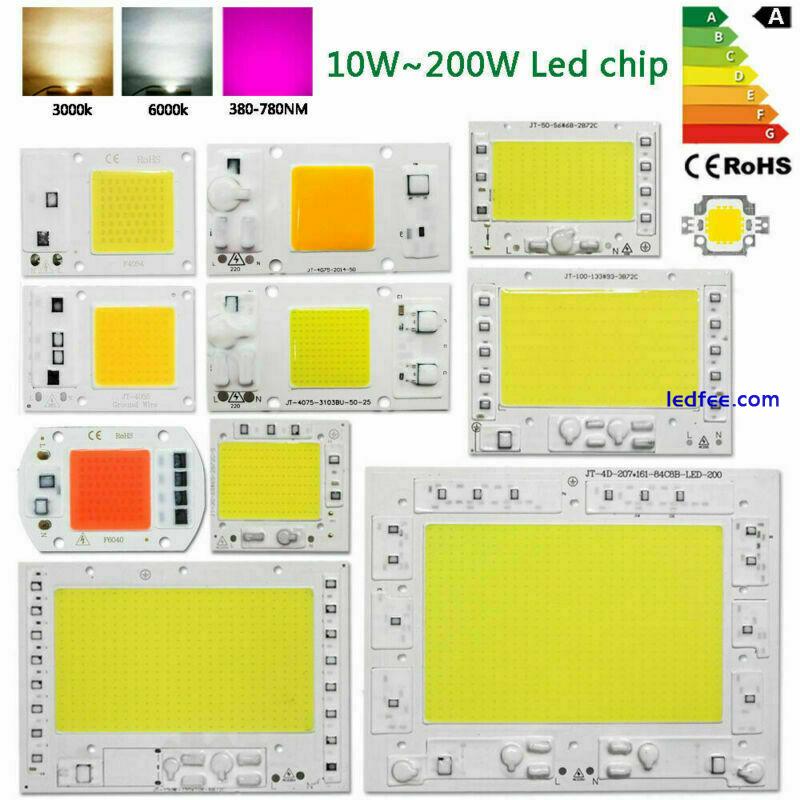 LED COB Chip 10W 20W 30W 50W 100W 150W 200W AC 220V 110V Spectrum Light Bulb 1 