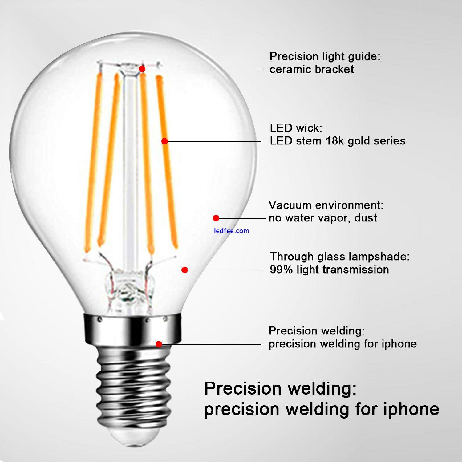 1 PC/6 PCS 60W LED LIGHT BULBS Golf Ball Clear bulbs ES E27 SES E14 Warm White  5 