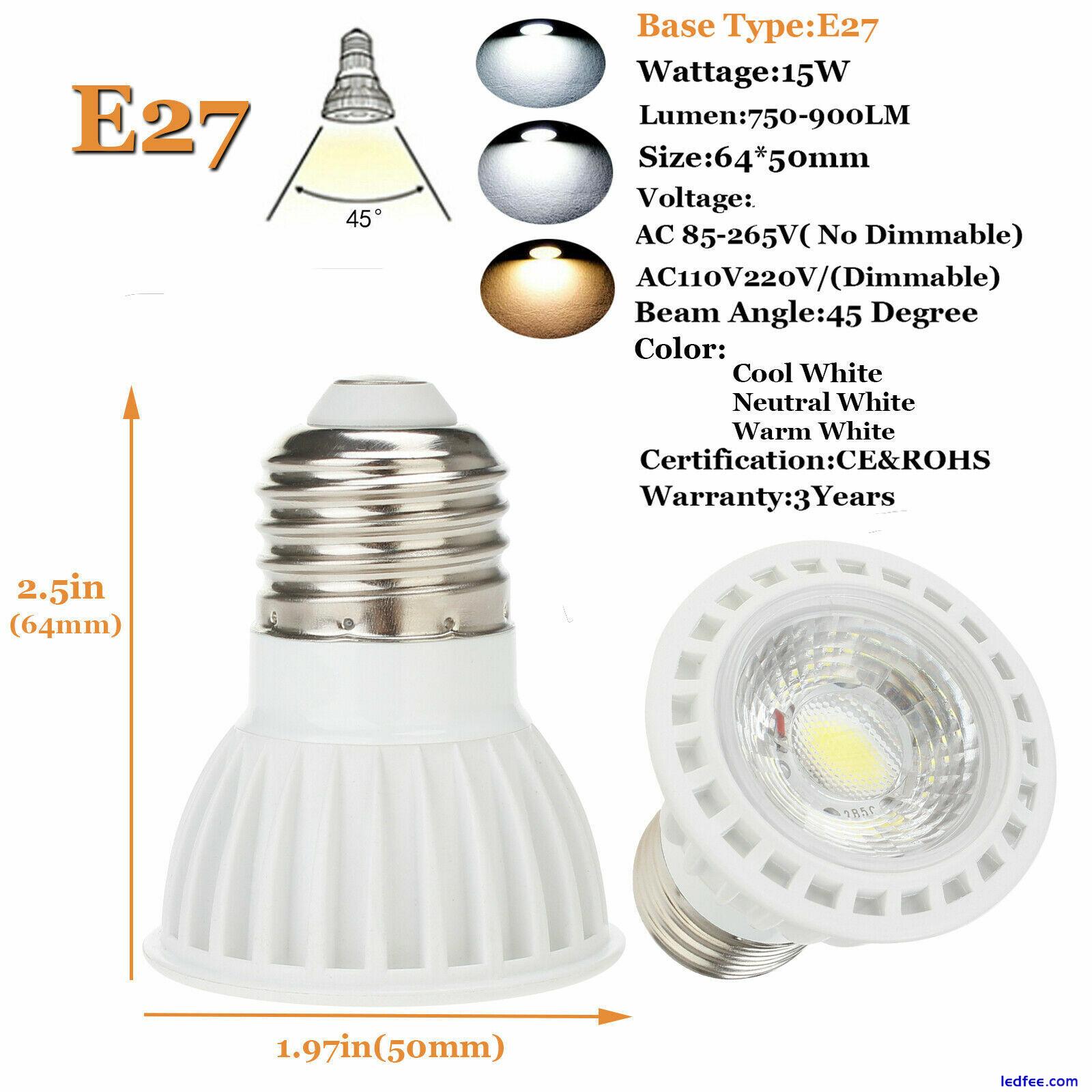 Dimmable LED Spot Light Bulbs 15W MR16 E27 GU10 E26  220V White Home Lamp xhg-15 5 