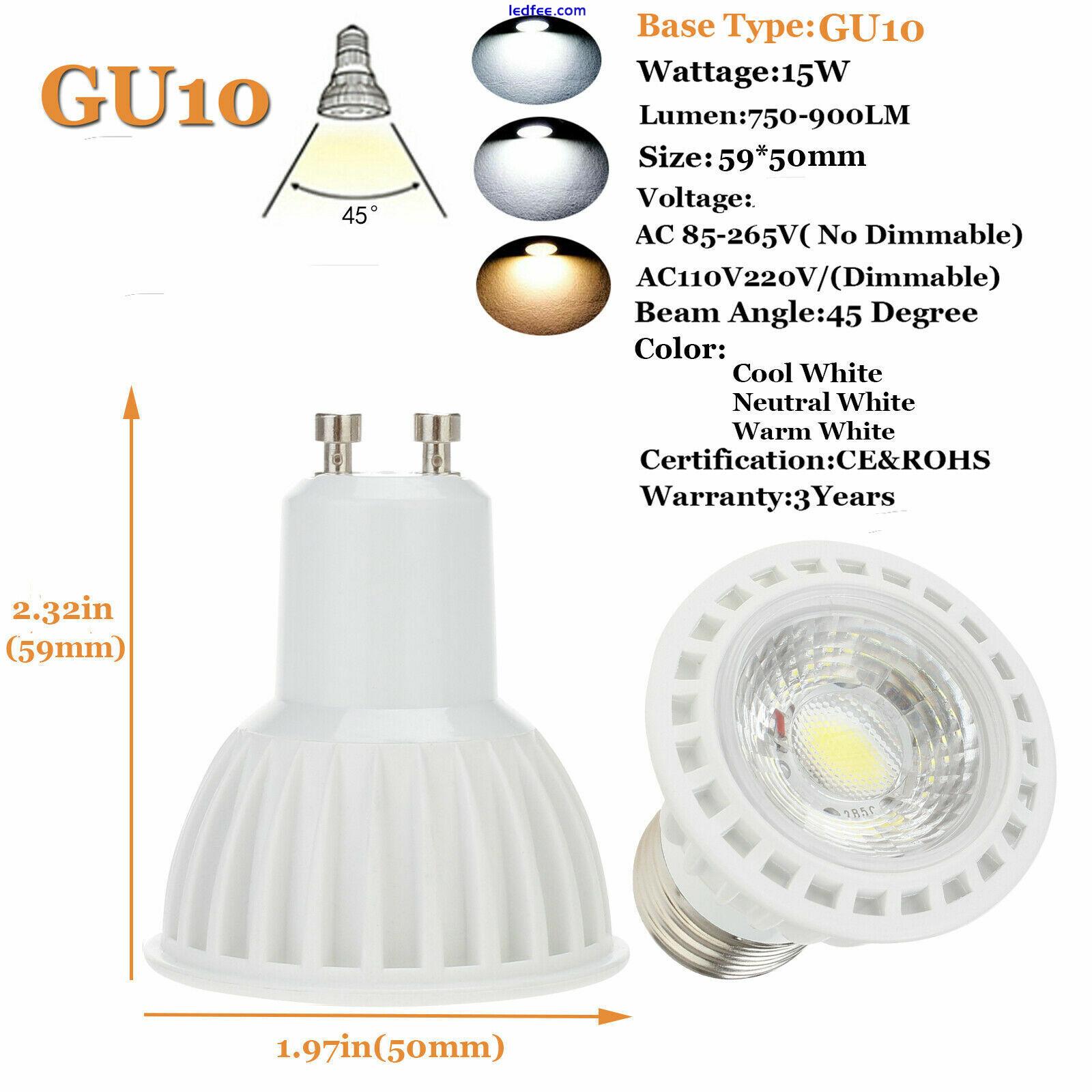 Dimmable LED Spot Light Bulbs 15W MR16 E27 GU10 E26  220V White Home Lamp xhg-15 4 