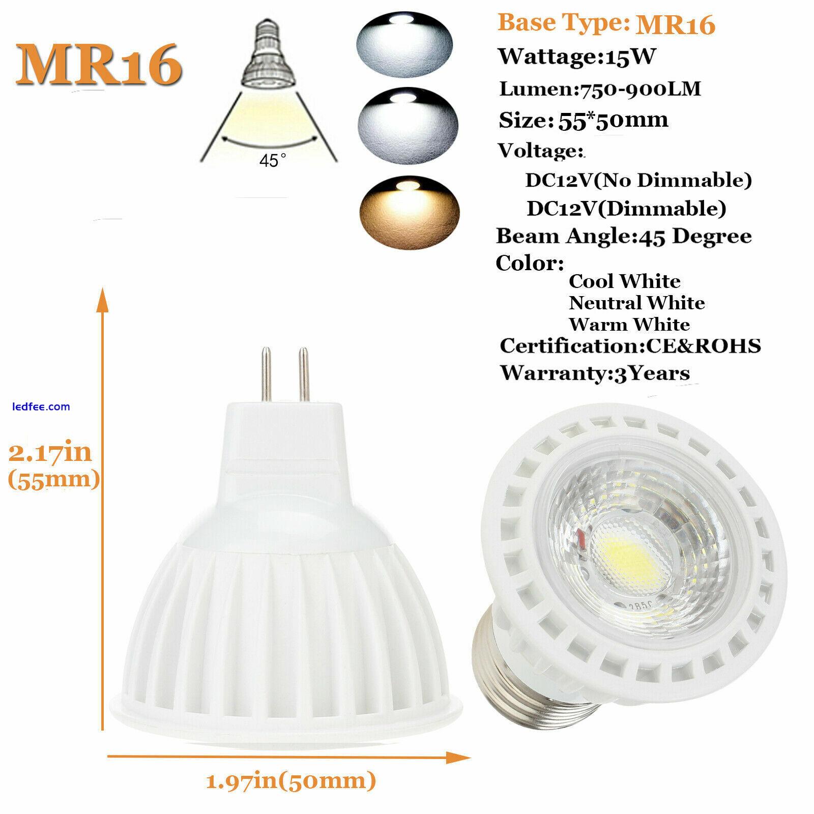 Dimmable LED Spot Light Bulbs 15W MR16 E27 GU10 E26  220V White Home Lamp xhg-15 3 