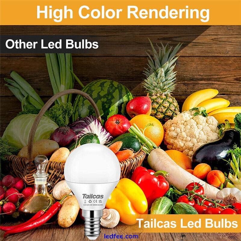 6 Pack LED 5W Bulb E14 SES Cap Golf Ball Bulbs Cool White Warm White Light Lamp  3 