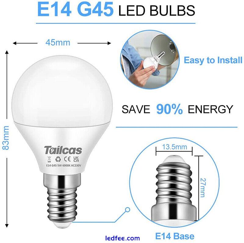 6 Pack LED 5W Bulb E14 SES Cap Golf Ball Bulbs Cool White Warm White Light Lamp  0 