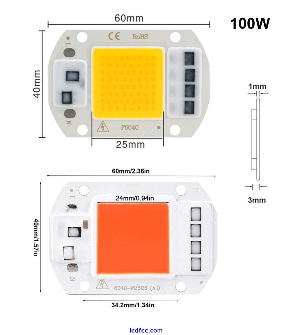 LED Chip 10W 30W 50W 100W Driverless Full Spectrum Smart IC DIY Bulb FloodLight 3 