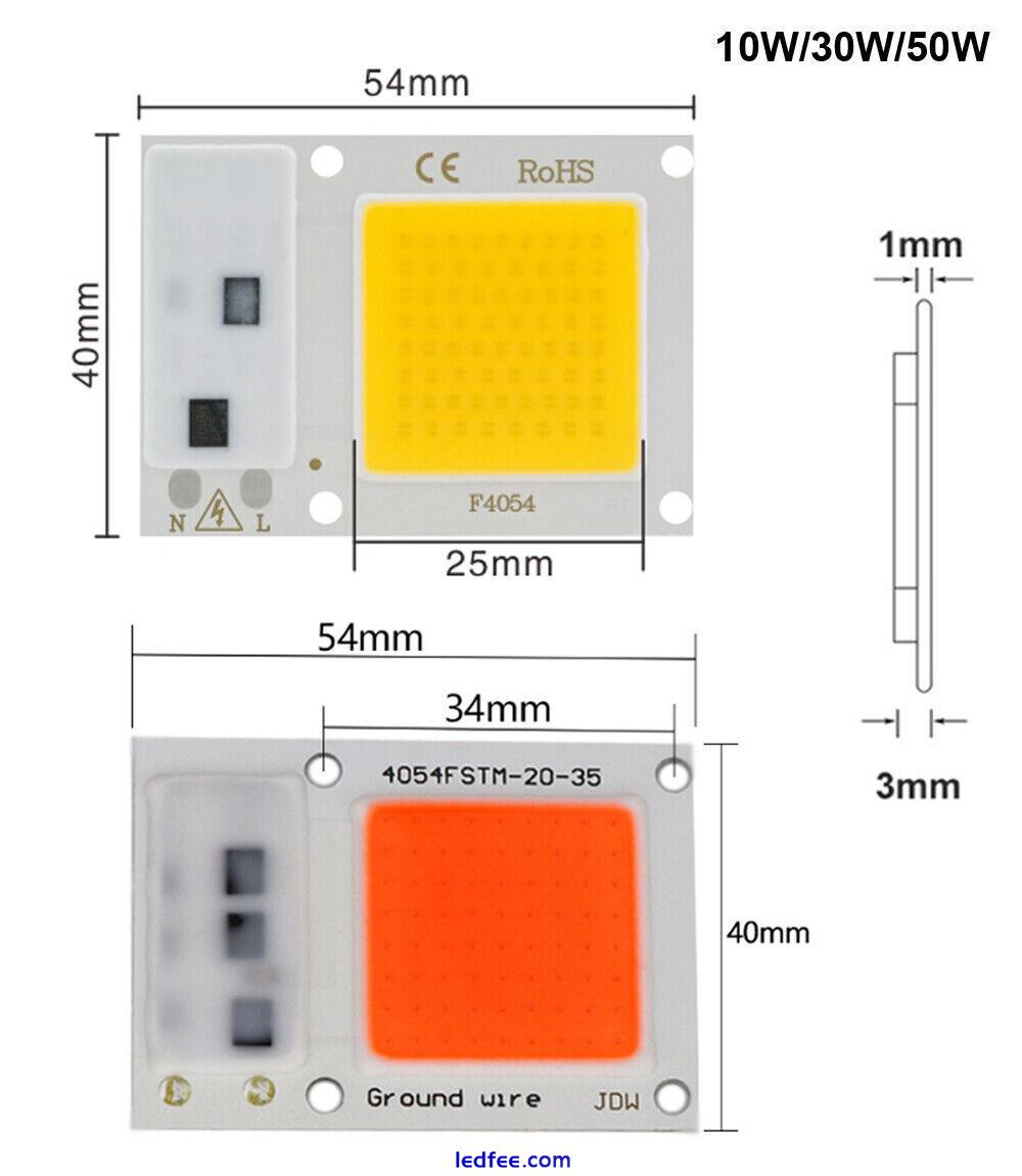 LED Chip 10W 30W 50W 100W Driverless Full Spectrum Smart IC DIY Bulb FloodLight 2 