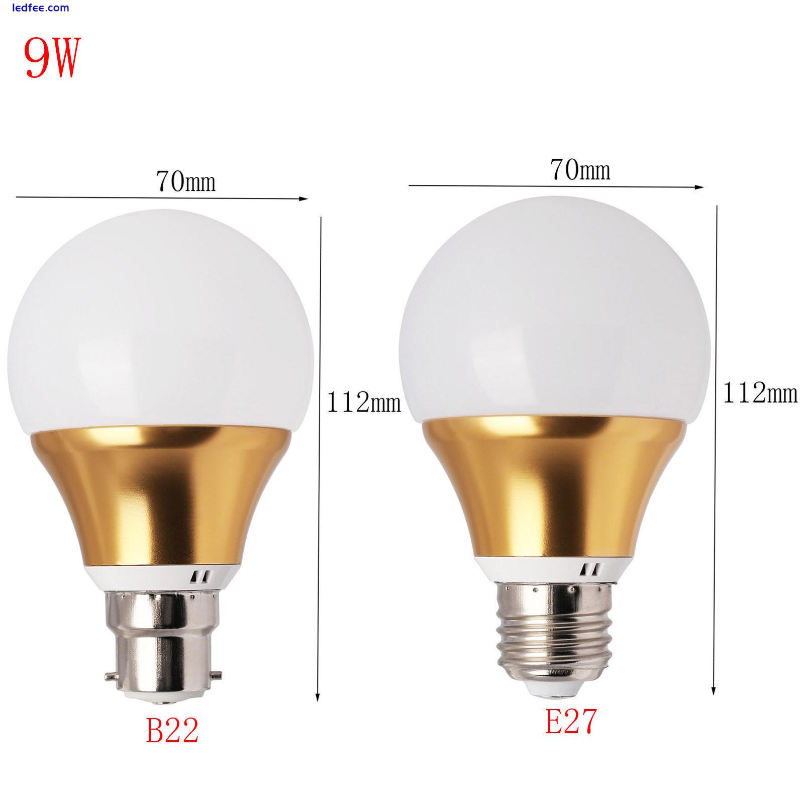 Ranpo 3W 5W 7W 9W Dimmable LED Globe Bulbs B22 E27 Home Lights Lamp 85-265V 220V 4 