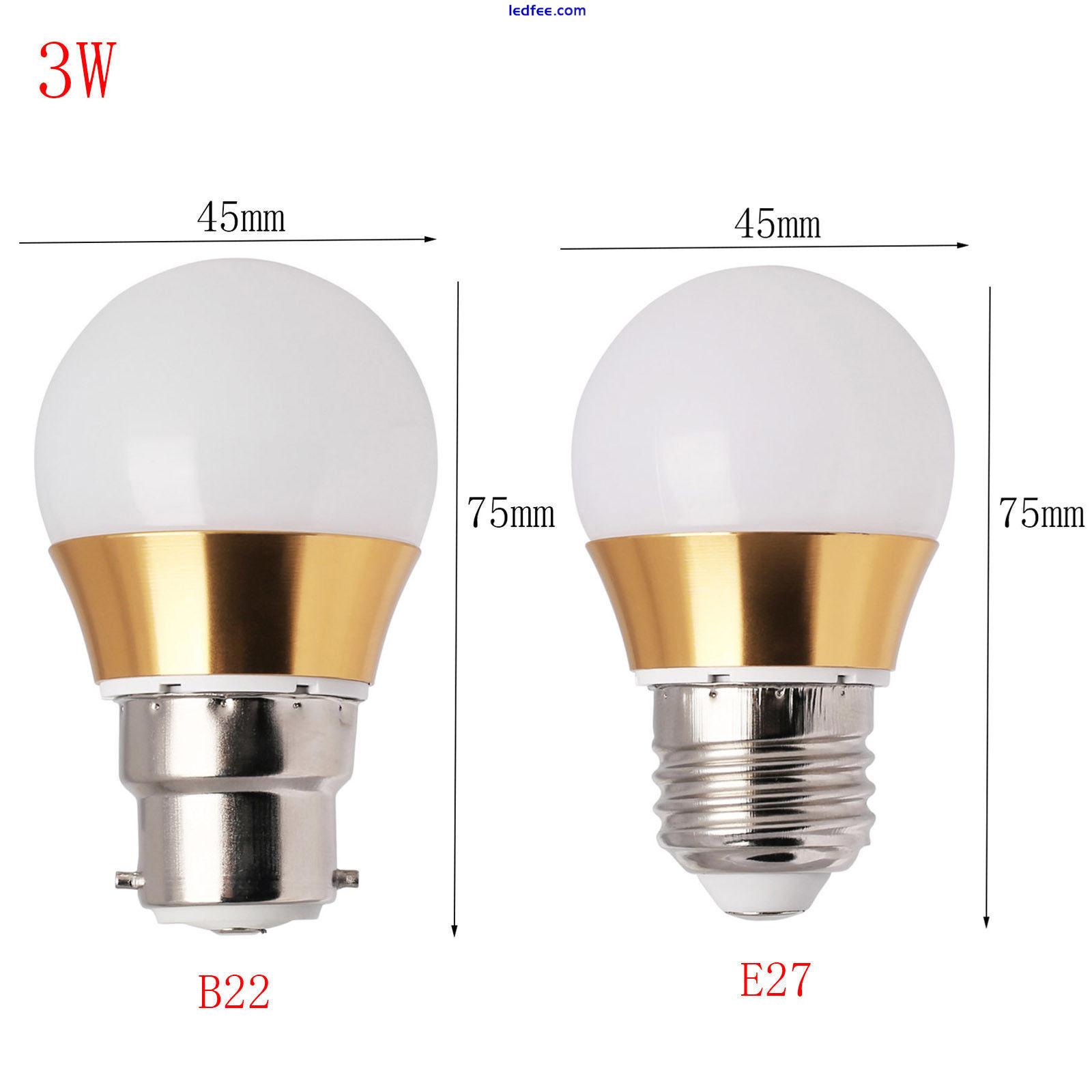 Ranpo 3W 5W 7W 9W Dimmable LED Globe Bulbs B22 E27 Home Lights Lamp 85-265V 220V 3 