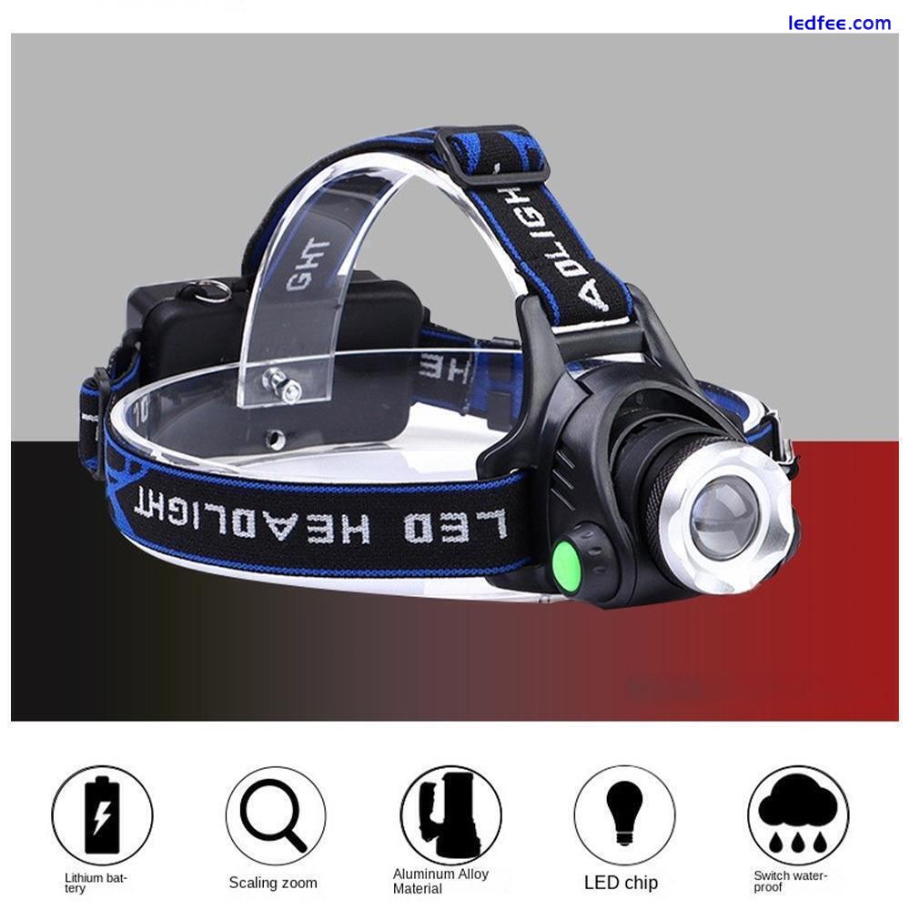 990000LM LED Headlamp Rechargeable Headlight Head Torch Focus-Light P1E1 0 