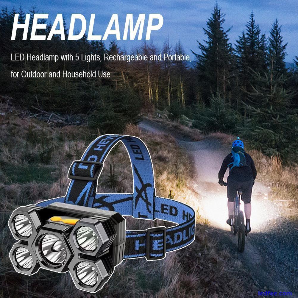 Super Bright LED Head Torch Lamp Headlamp Rechargeable USB Headtorch Y2V9 N3I6 0 