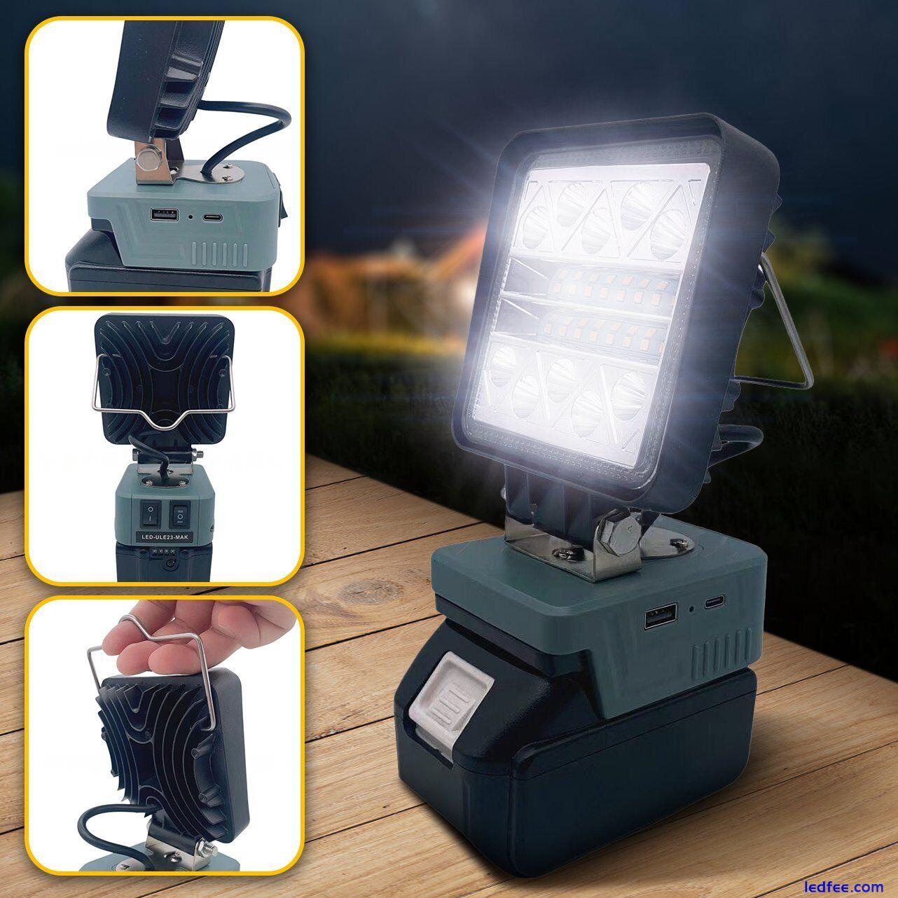 LED Work Light for Makita 18V Battery Flood Light Torch for Workshop Camping MU 0 