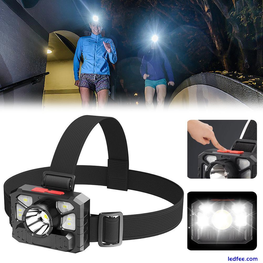 COB Super Bright USB Rechargeable Headlamp Waterproof LED Head Torch Headlight 1 