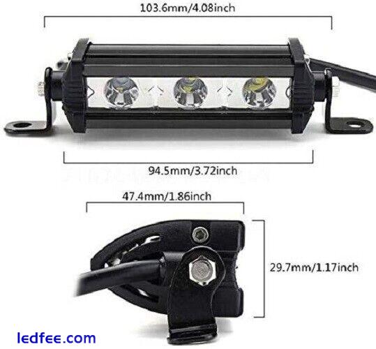 4 Inch 9W Slim Mini 3 Led Light Bar X2 Spot Work Lamp Suv Recovery Pickup Truck 4 