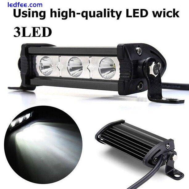 4 Inch 9W Slim Mini 3 Led Light Bar X2 Spot Work Lamp Suv Recovery Pickup Truck 2 