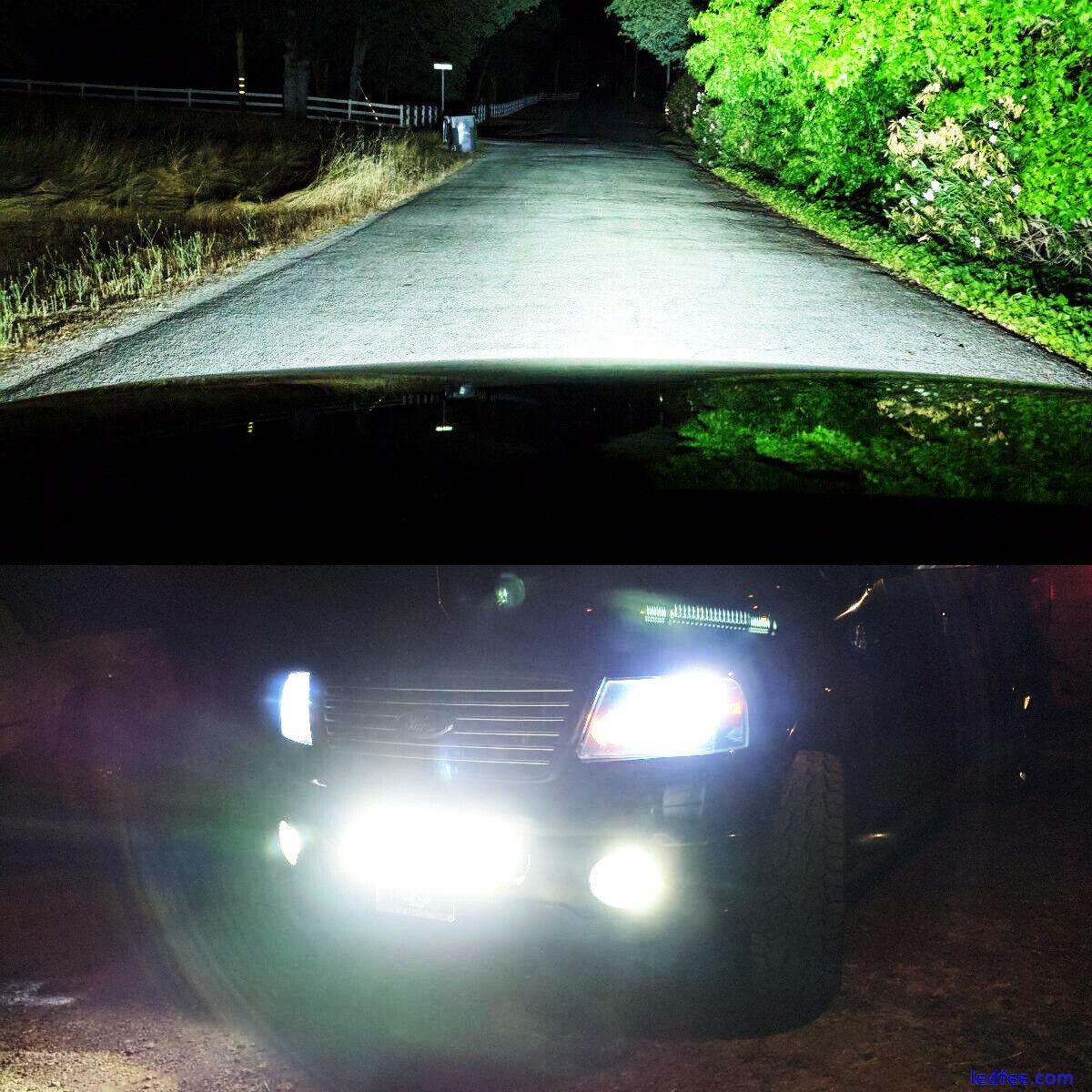 12Inch 5D Led Work Light Bar w/Wire +2x 4" Pods Combo Offroad Driving Fog Lights 2 