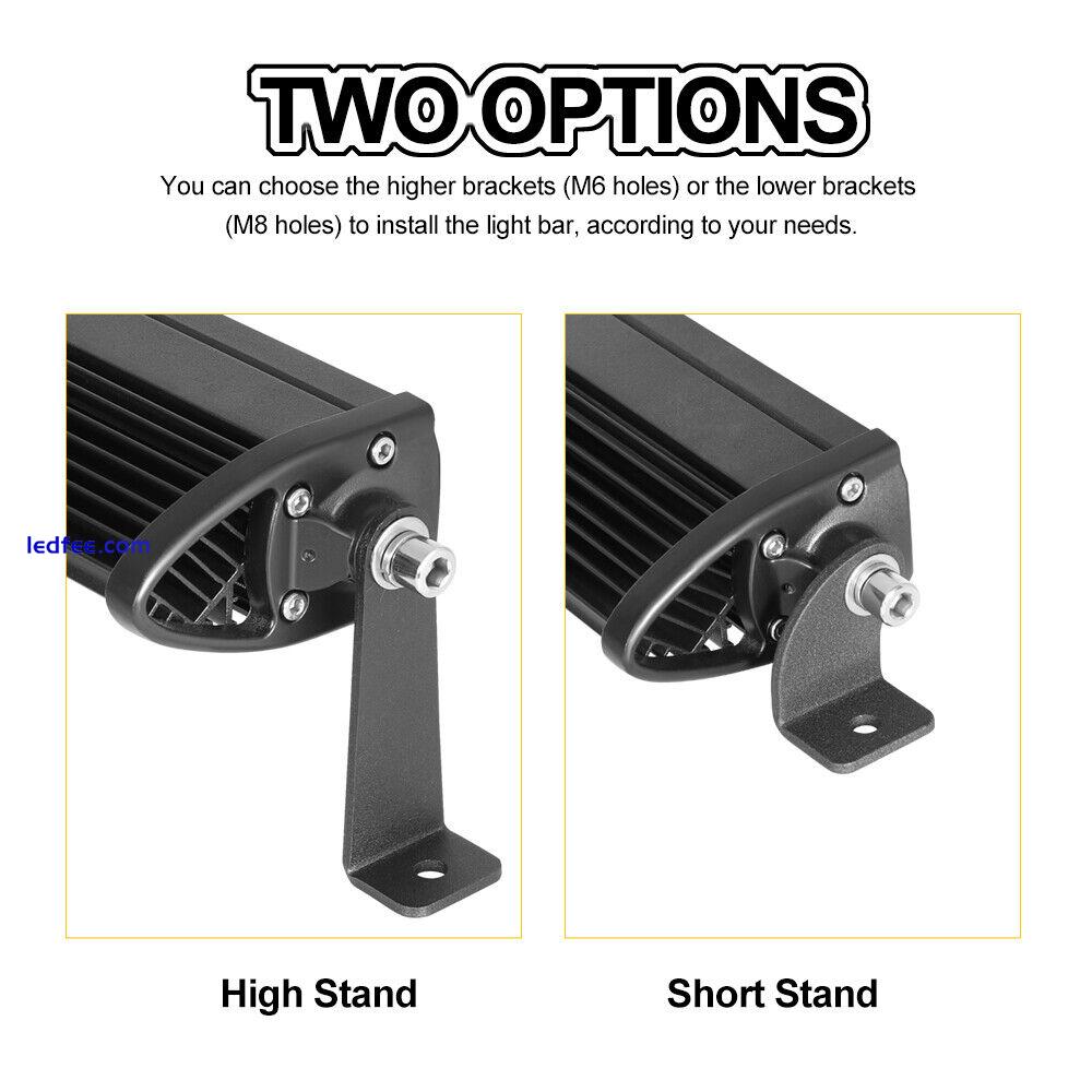 2-Pack Universal Mounting Bracket Side Mount Holder For LED Work LED Light Bar 3 