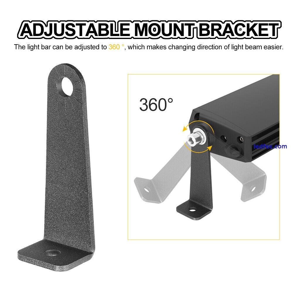 2-Pack Universal Mounting Bracket Side Mount Holder For LED Work LED Light Bar 4 