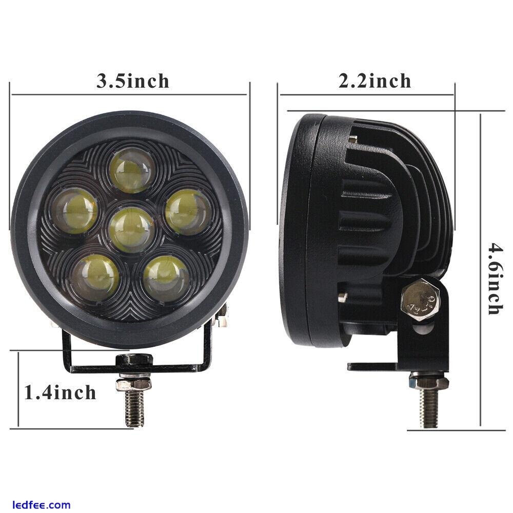 3.5" Round LED Work Light Off-Road Driving Pod Spotlight for Jeep SUV ATV Truck 0 