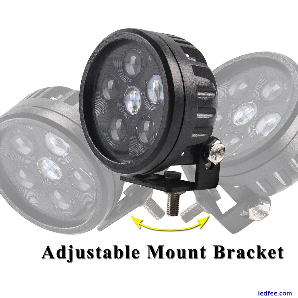 3.5" Round LED Work Light Off-Road Driving Pod Spotlight for Jeep SUV ATV Truck 2 