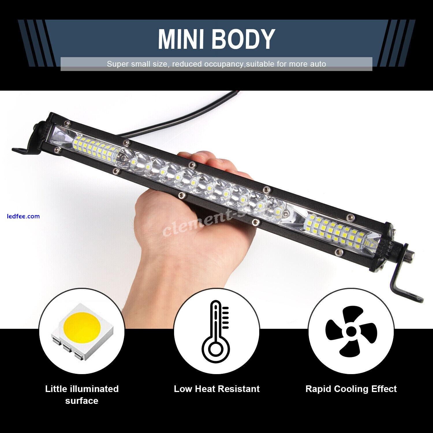 2pcs 12" 450W LED Work Light Bar Combo Spot Flood Driving Off Road SUV ATV Boat 1 