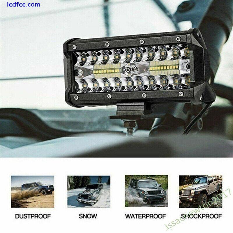 500W 7''Car LED Work Light Bar Spot Flood Beams Combo for Off-road SUV Truclo 4 