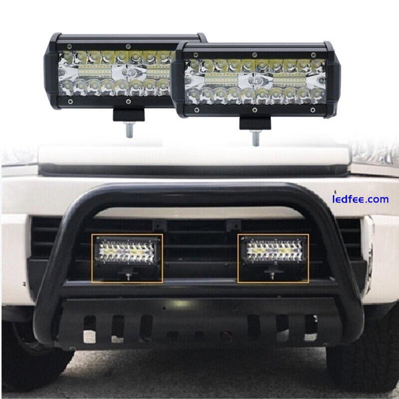 500W 7''Car LED Work Light Bar Spot Flood Beams Combo for Off-road SUV Truclo 3 