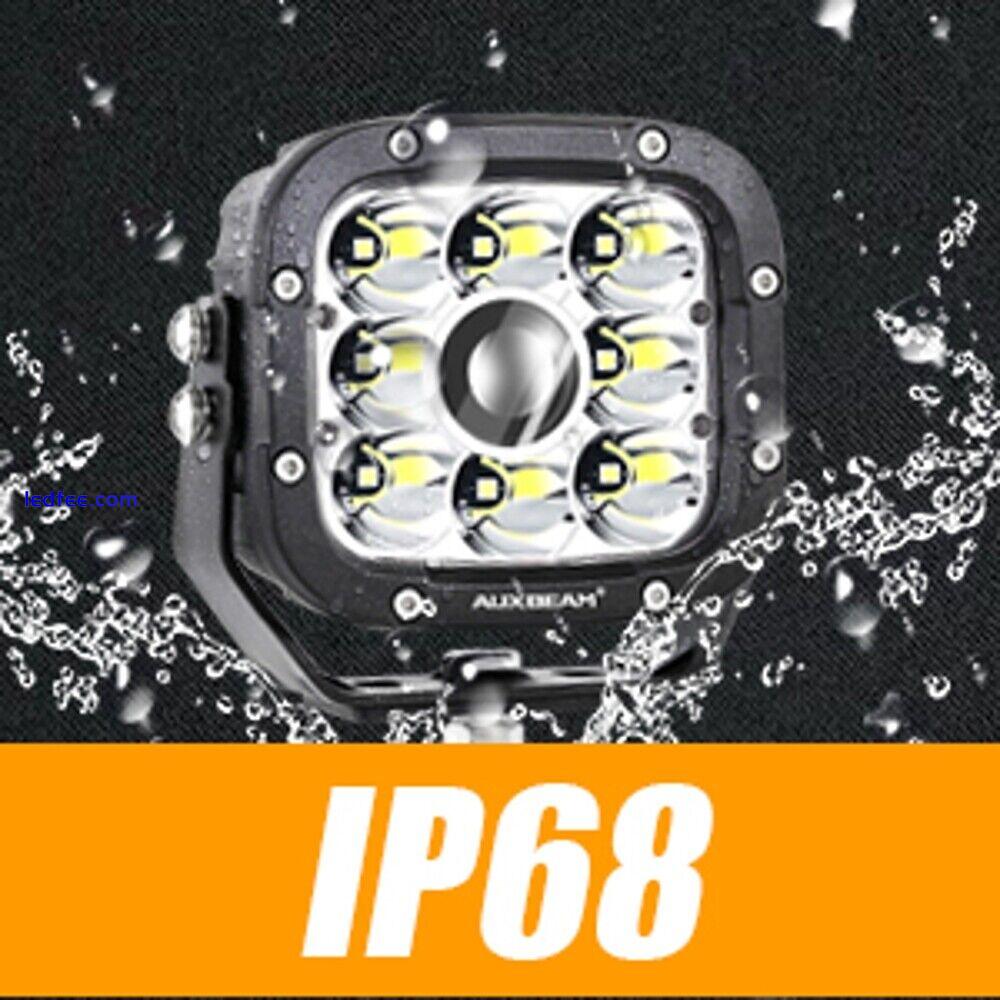 AUXBEAM 5" LED Work Lights Cube Spotlight Offroad Fog Lamp For Truck 4x4 ATV UTV 5 