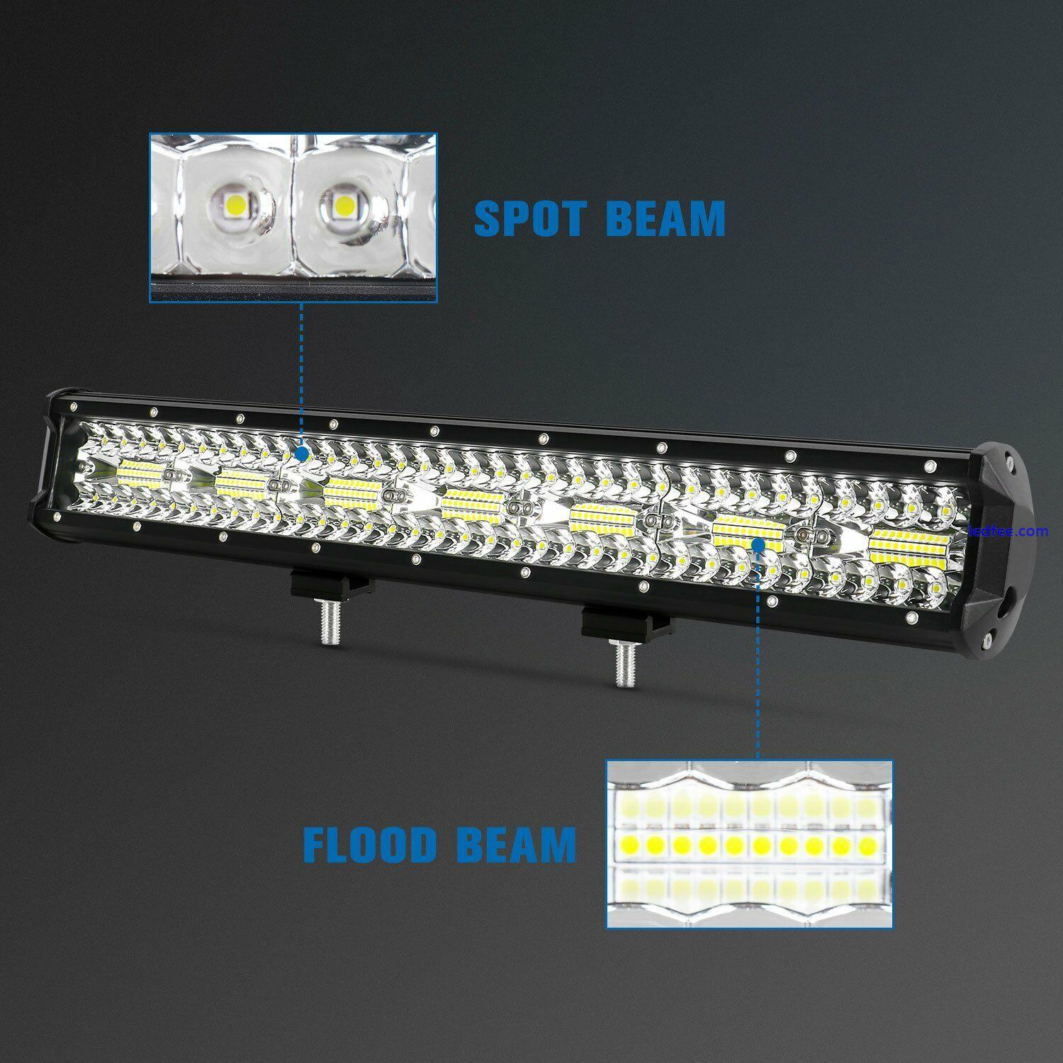 20inch 480W Led Light Bar Tri Row Spot Flood Combo Work UTE Truck SUV ATV 22'' 1 