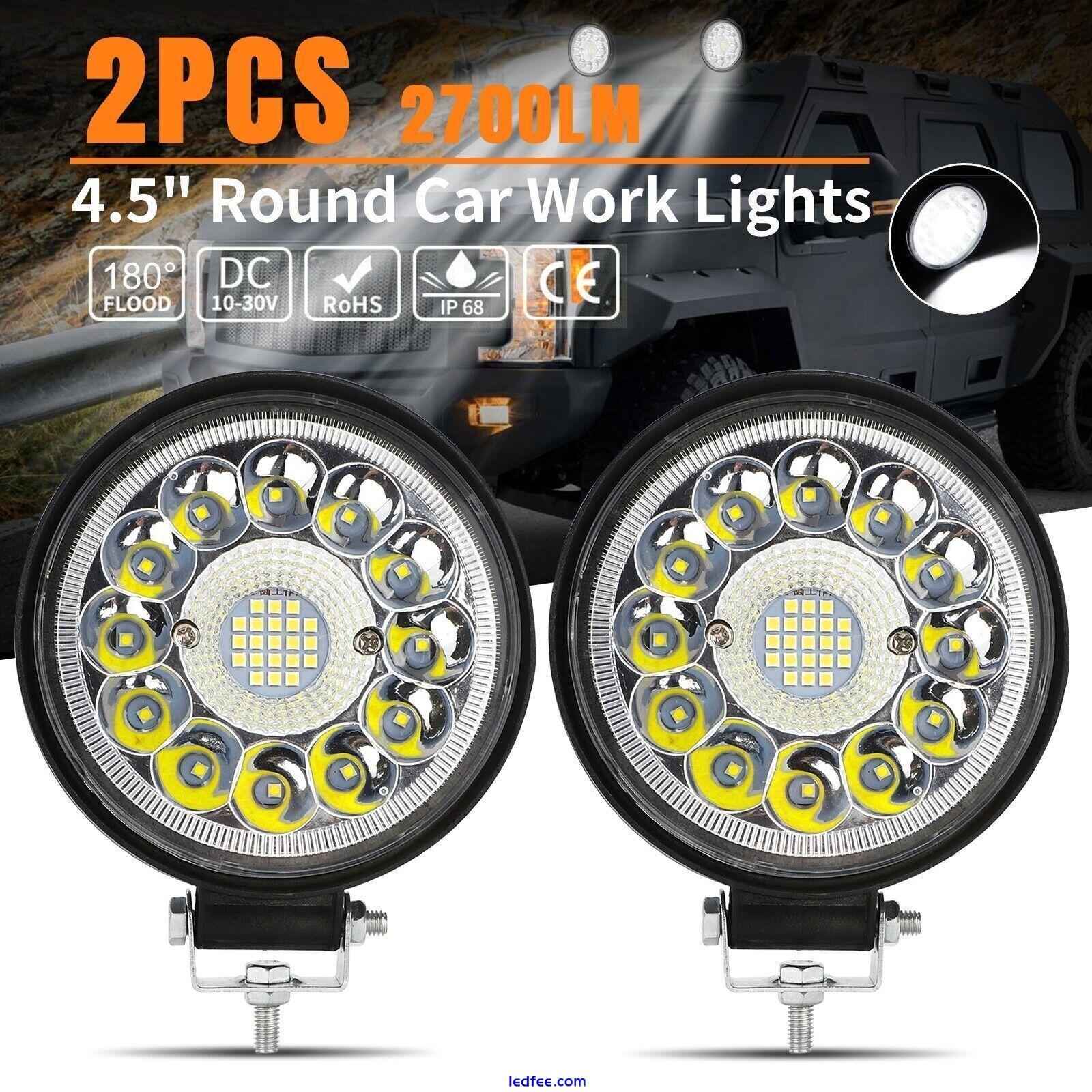 2x 4.5in LED Work-Light Bar Flood Spot Combo Pods Offroad Driving Truck Fog Lamp 0 