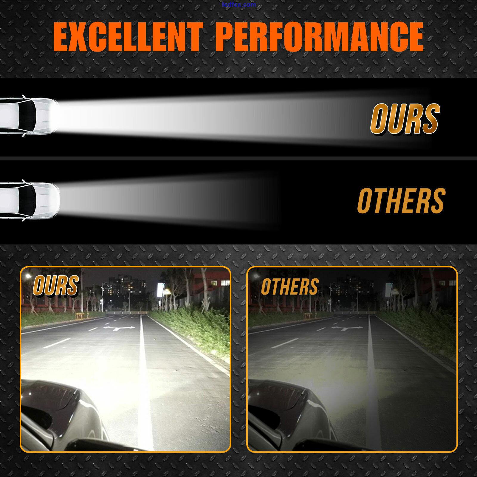 2x 4.5in LED Work-Light Bar Flood Spot Combo Pods Offroad Driving Truck Fog Lamp 3 