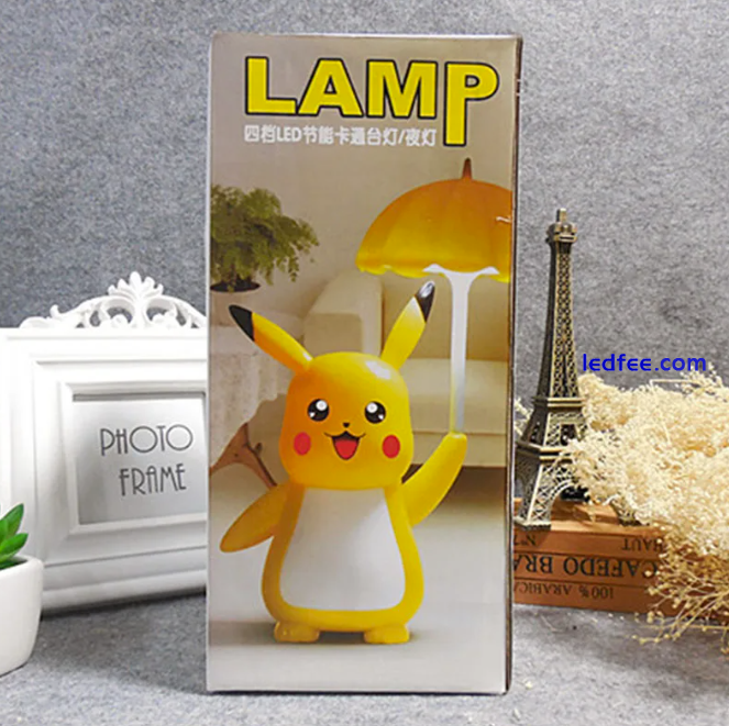 Pikachu Desk 3 Gears Adjustable USB Charging LED Night Light Gift Birthday 2 