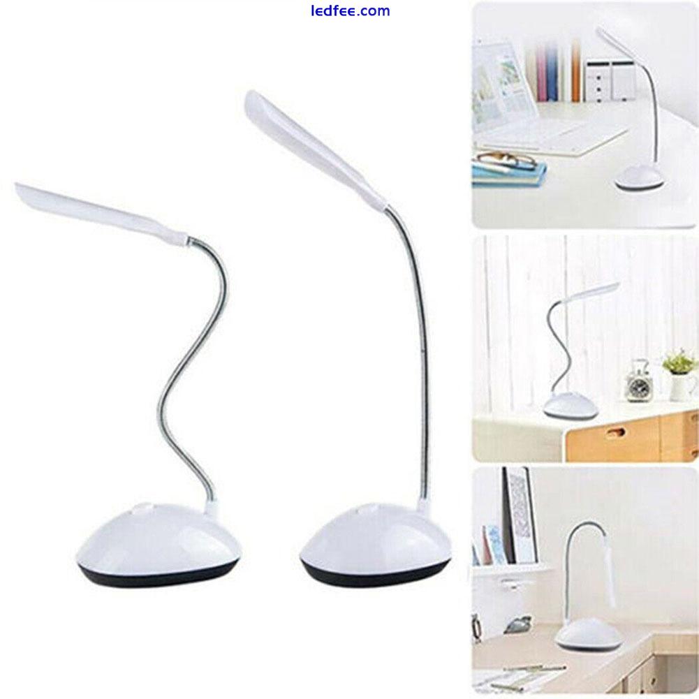 Flexible LED Reading-Light Dimmable Bedside Desk Top Table Lamp-Battery Operated 4 