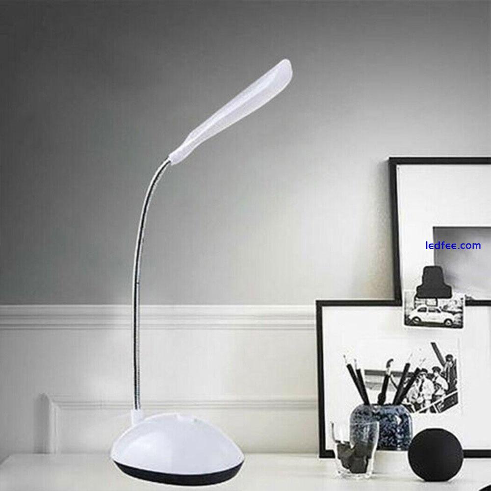 Flexible LED Reading-Light Dimmable Bedside Desk Top Table Lamp-Battery Operated 0 