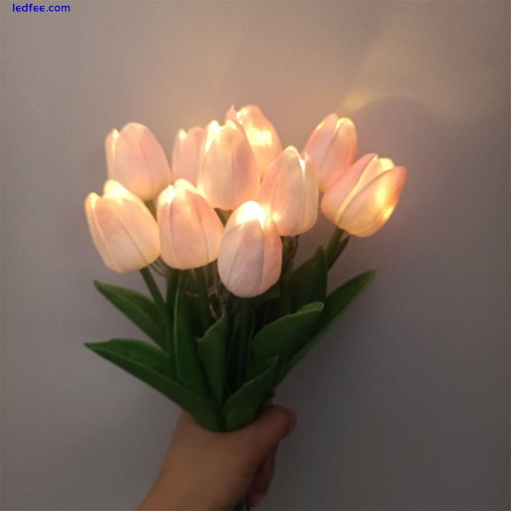 Led Desk Light Tulips Flowers Night Light Artificial Tulips Table Lamp 1 