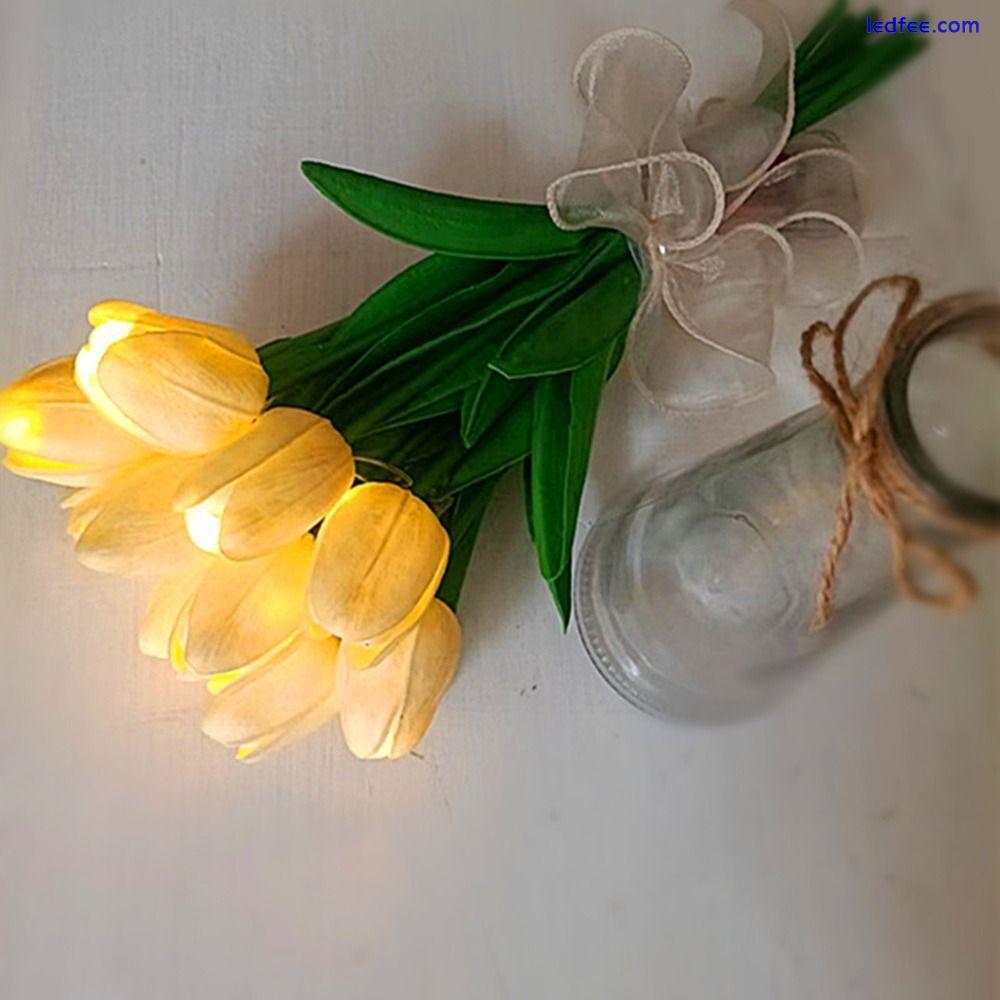 Led Desk Light Tulips Flowers Night Light Artificial Tulips Table Lamp 3 