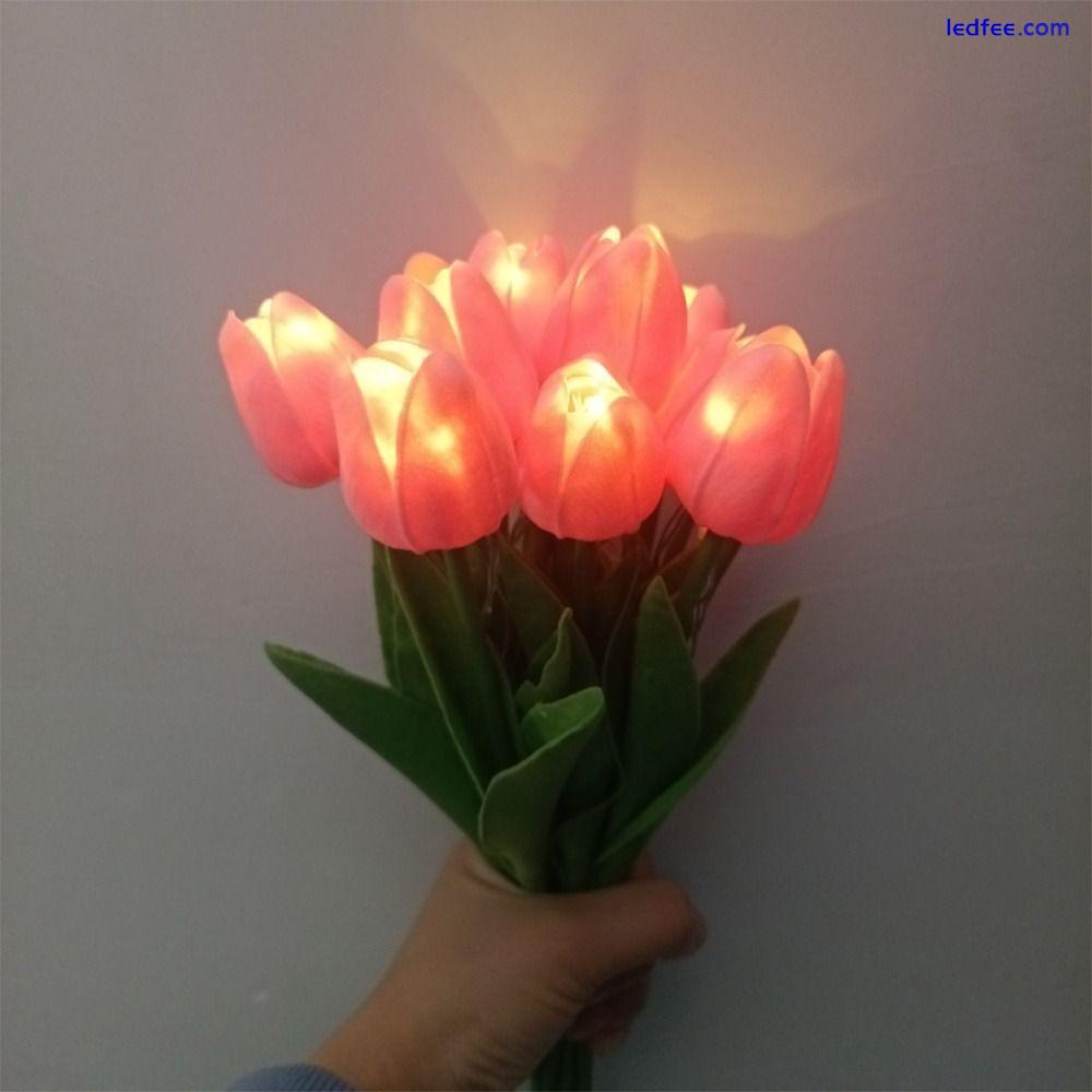 Led Desk Light Tulips Flowers Night Light Artificial Tulips Table Lamp 2 