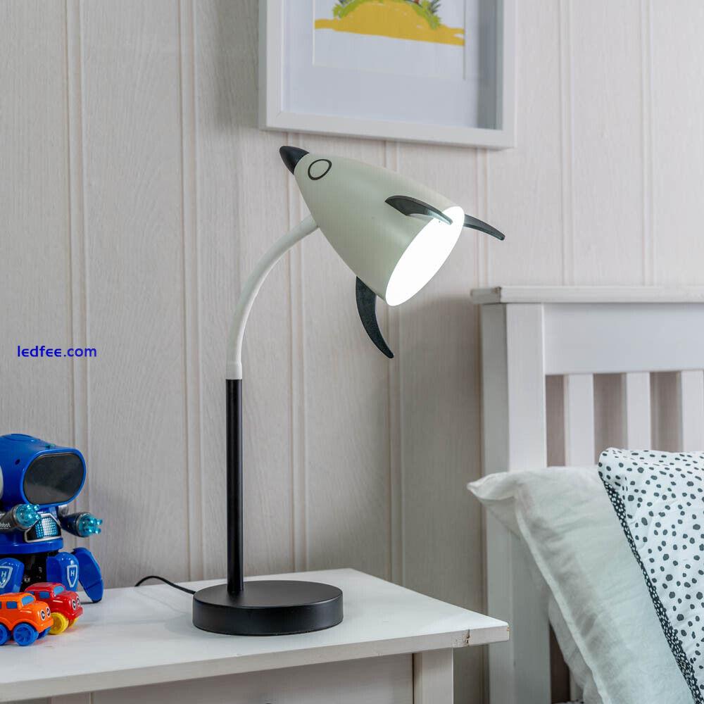 Rocket / Unicorn Table Lamp Desk Light Adjustable Flexi Neck Kids Nursey Bedroom 3 