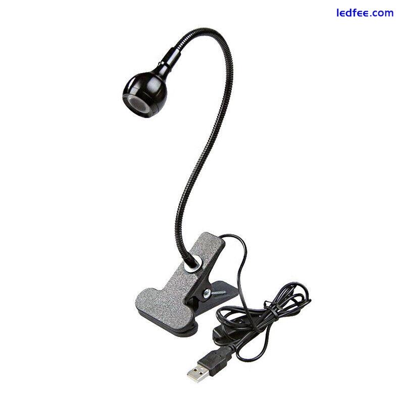 USB Flexible Reading LED Light Clip-on Beside Bed Desk Table Lamp Book Lamp 3 